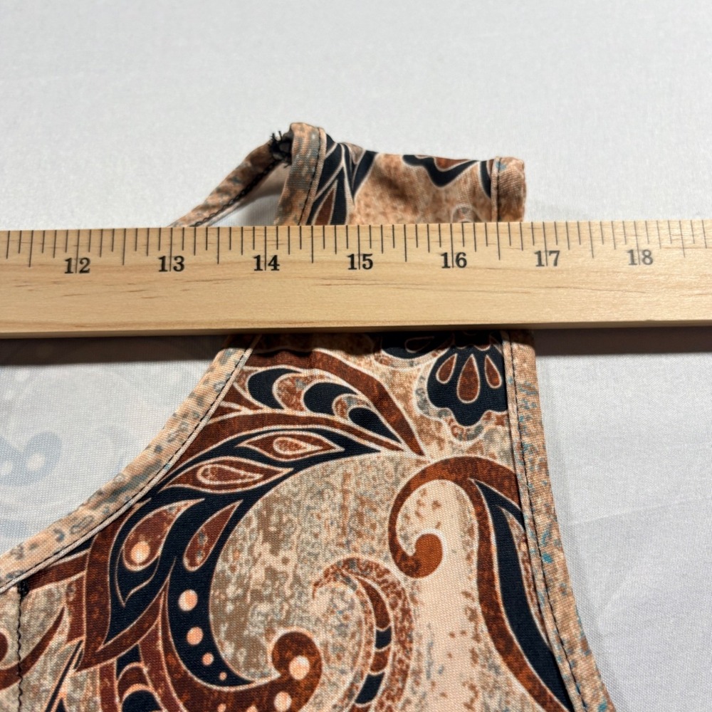Lily by Firmiana Tunic Top Womens 1XL Paisley Floral Sleeveless Pleated Tank NWT - Picture 6 of 7